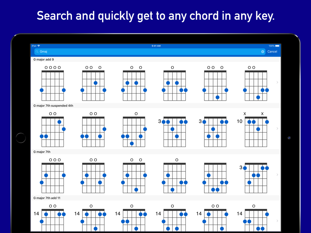 GtrLib Chords iPad Screenshot 5