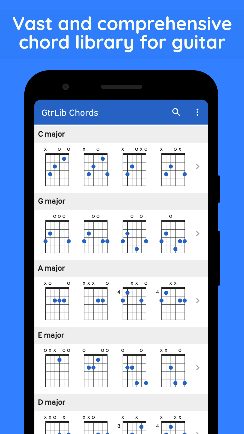 GtrLib Chords Android Screenshot 1